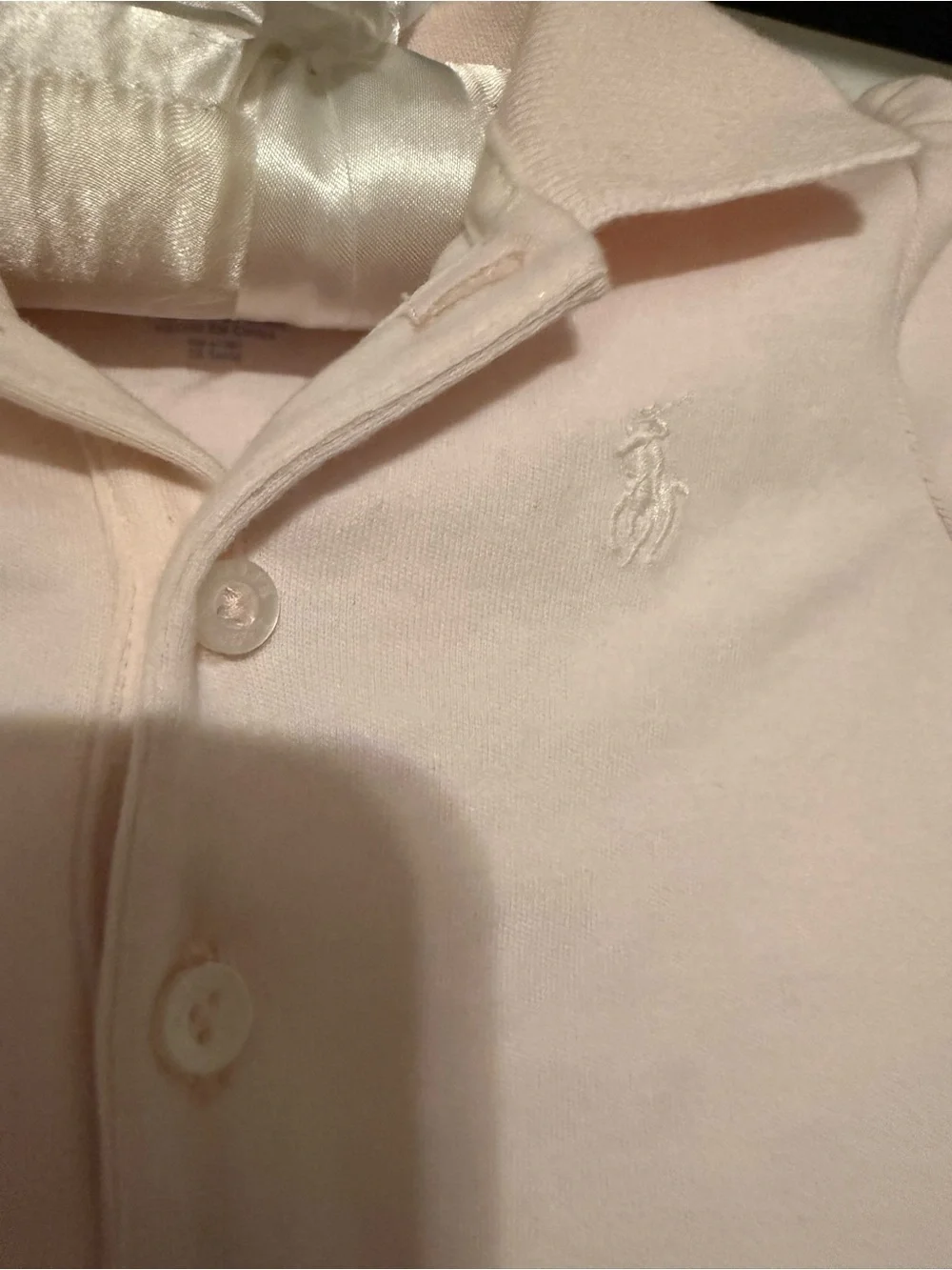 Ralph Lauren Baby Girl Light Pink Ruffle Polo Dress 3M